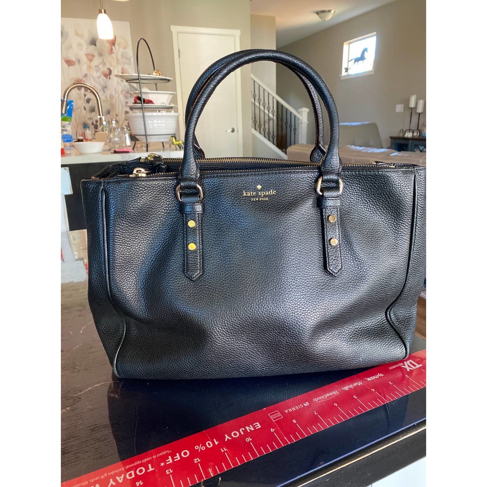 Kate Spade Mulberry Street Leighann Black Leather Tote